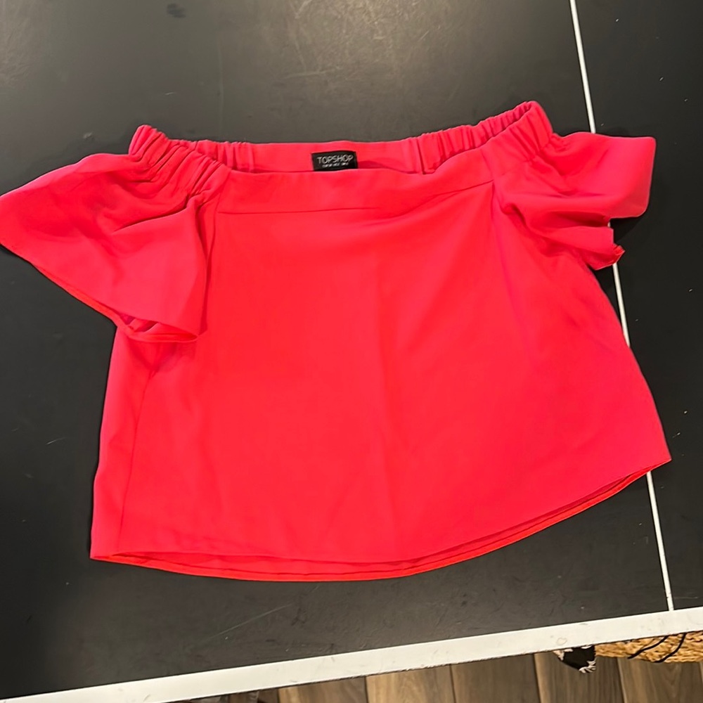 Topshop off the Shoulder crop top size 2